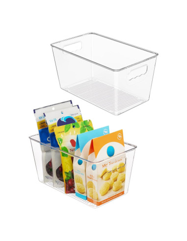 Bins Organizadores de Plástico Vtopmart 2 PCS Medianos 15.24x25.4x12.7cm