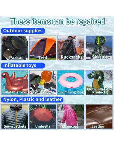 Kit de Reparación Birllaid 12 Piezas Parche Inflable 7.62 cm