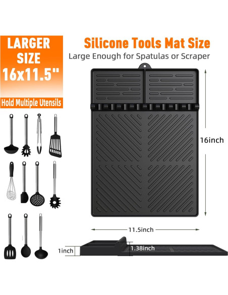 Alfombrilla de Silicona para Parrilla Blackstone 40.6x29.2 cm