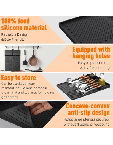 Alfombrilla de Silicona para Parrilla Blackstone 40.6x29.2 cm