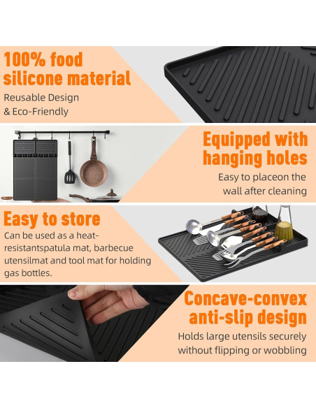Alfombrilla de Silicona para Parrilla Blackstone 40.6x29.2 cm