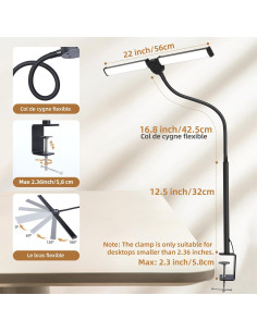 Lámpara de Escritorio LED Motumen MTD2401, Flexible y Ajustable 2