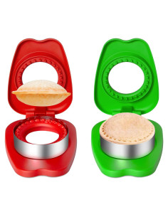 Cortadores de Sándwich Izzydodo 2-en-1 Rojo y Verde