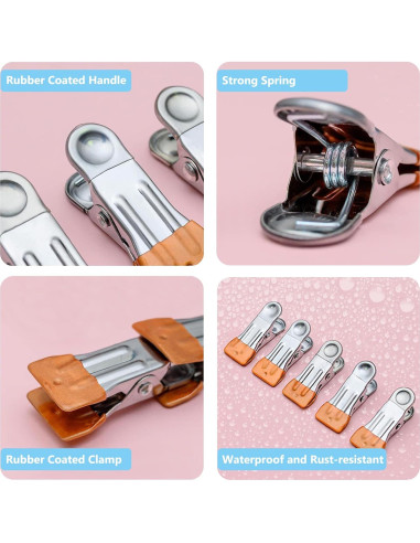 Pinzas de Ropa Sylroal Acero Inoxidable 32 Piezas Multicolor