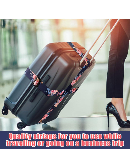 Correas de Equipaje Patelai 4 Piezas Ajustables 5 cm x 1.83 m