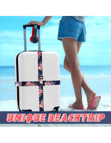 Correas de Equipaje Patelai 4 Piezas Ajustables 5 cm x 1.83 m