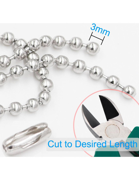 Cadena de Tirar para Ventilador de Techo 1.5m Acero Inoxidable