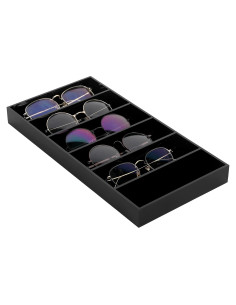 Organizador de Gafas MyGift Acrílico Negro 6 Compartimentos