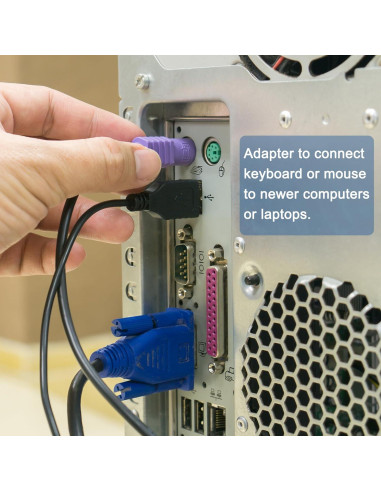 Adaptador MECCANIXITY PS/2 a USB Hembra para Teclado PC