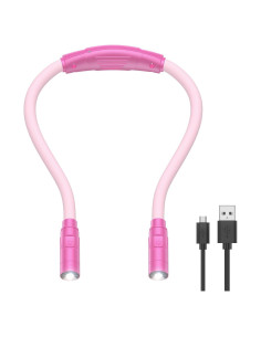 Luz de Lectura LED AMIR para el Cuello Rosa, 3 Colores, Brillo Ajustable