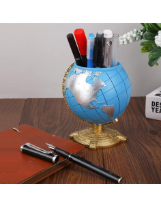 Soporte para bolígrafos en forma de globo Amoysanli Azul 2