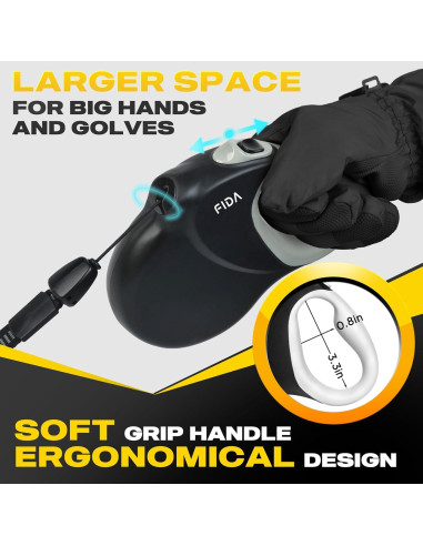 Correa Retráctil para Perros Fida 9m Resistente hasta 50kg