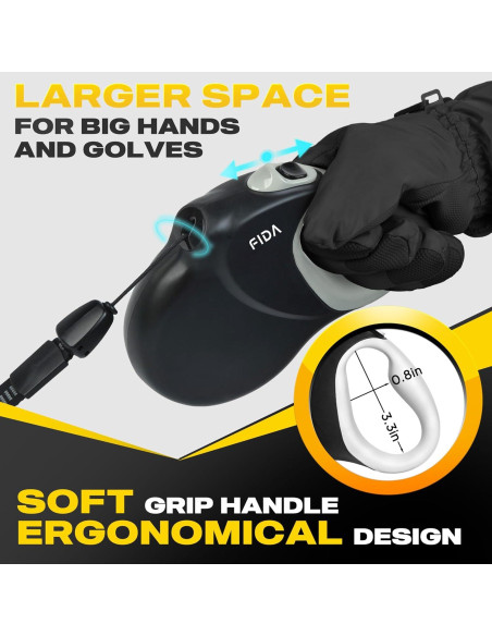 Correa Retráctil para Perros Fida 9m Resistente hasta 50kg