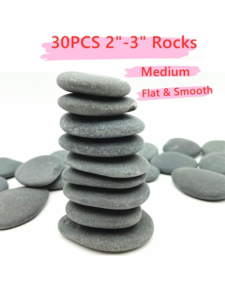 50PCS Rocas Naturales para Pintar Lifetop - Medianas y Pequeñas