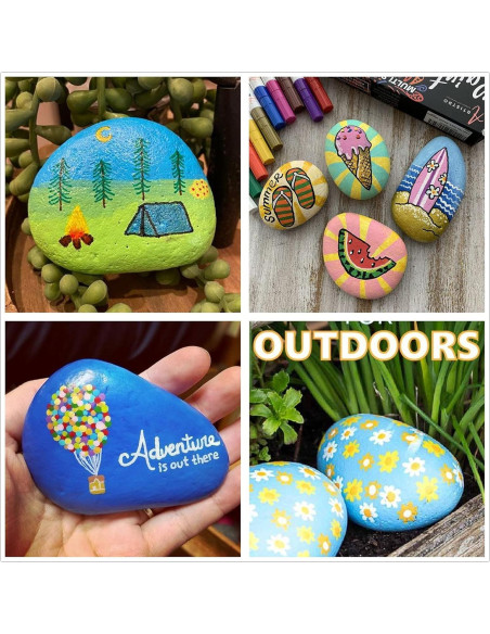 50PCS Rocas Naturales para Pintar Lifetop - Medianas y Pequeñas