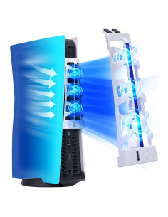 Ventilador de Enfriamiento PS5 NANANINO Blanco con Luz LED