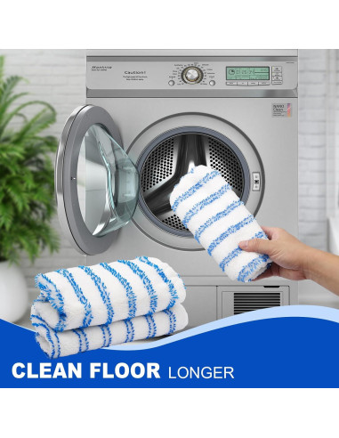 Juego de 2 Almohadillas de Fregona Reutilizables kCarpoly 38x20 cm