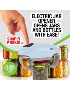 Abridor de Tarros Eléctrico EMSON Robotwist Azul Automático 2