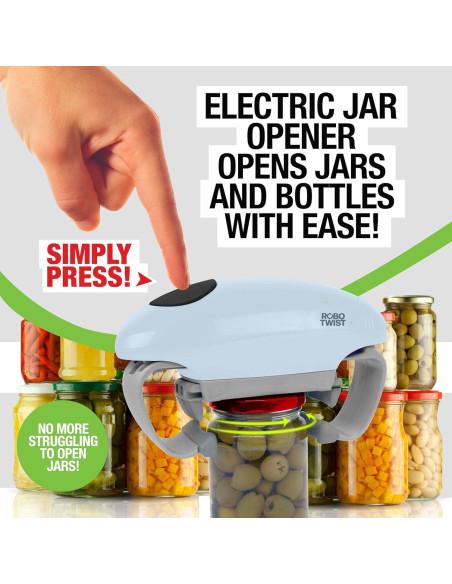 Abridor de Tarros Eléctrico EMSON Robotwist Azul Automático