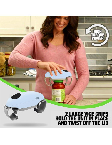 Abridor de Tarros Eléctrico EMSON Robotwist Azul Automático