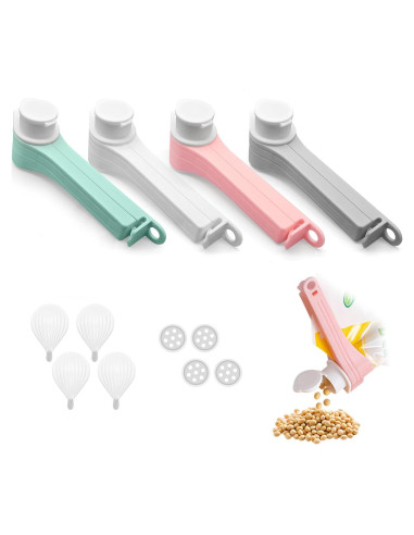 4 Clips de Sellado de Comida DEFORAGE con Boquilla - 108g