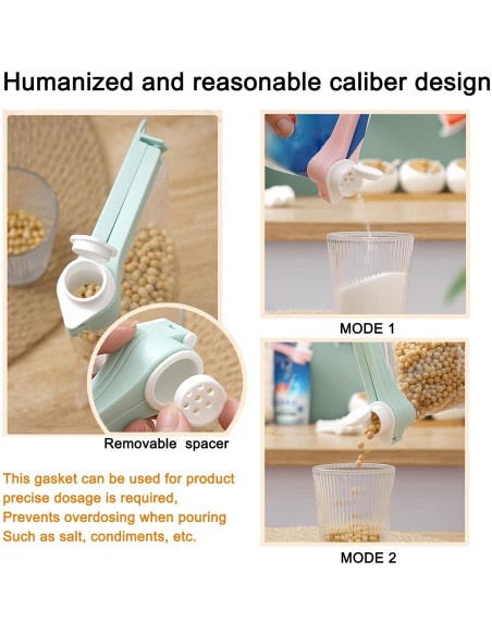 4 Clips de Sellado de Comida DEFORAGE con Boquilla - 108g