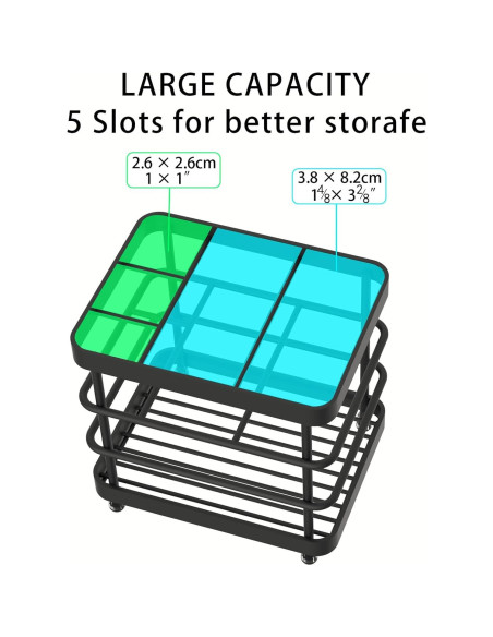 Soporte para Cepillos de Dientes WHALCHI Acero Inoxidable Negro
