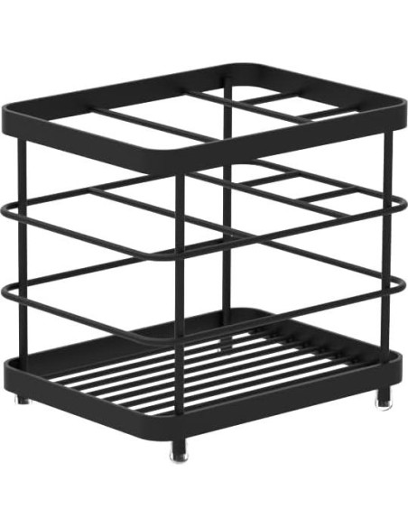 Soporte para Cepillos de Dientes WHALCHI Acero Inoxidable Negro