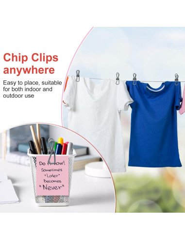 Clips para Bolsas Vivinin - 30 Piezas Gris, Resistente y Compacto