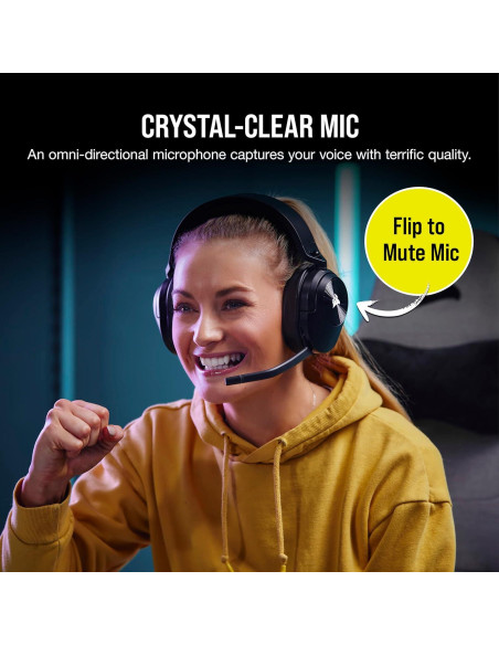 Auricular Gaming CORSAIR HS55 WIRELESS Bluetooth 50mm Dolby 7.1