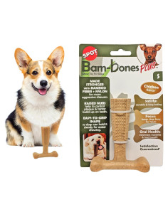 Juguete para Masticar Perros SPOT Bam-Bones Plus T-Bone 10cm
