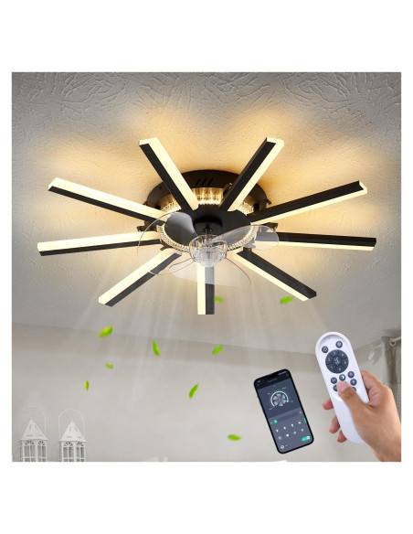 Ventilador de Techo HuixuTe 27" con Luz LED y Control Remoto