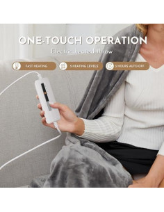 Manta Eléctrica ONDAN 127x152 cm Suave Franela 5 Niveles 2