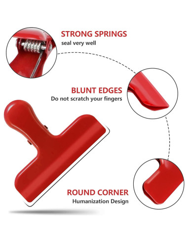 Clips de Bolsa TONOS de Acero Inoxidable 7.62 cm - 6 Piezas