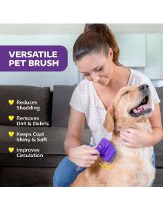 Cepillo Autolimpiante Hertzko para Mascotas - Pequeño Piel Sensible 2