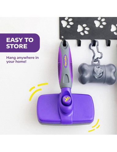 Cepillo Autolimpiante Hertzko para Mascotas - Pequeño Piel Sensible