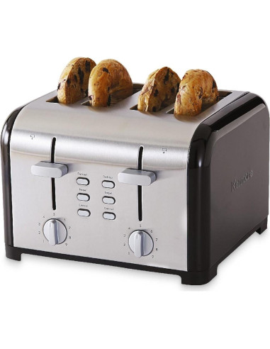 Tostador Kenmore 4 Rebanadas Acero Inoxidable Negro 1400W