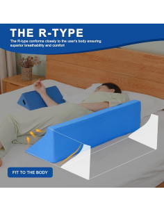 Almohada en Cuña TYYIHUA 88.9 cm para Dormir de Lado 2