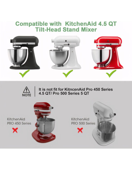 Alfombrilla deslizante KitchenAid 4.5 QT - Acrílico Negro