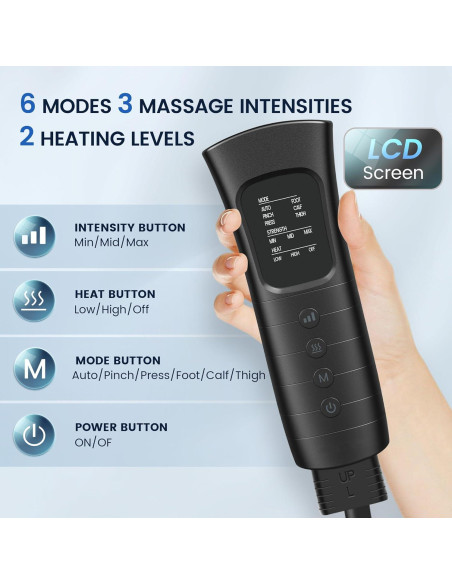 Masajeador de Piernas BIEAMA con Calor y Compresión 6 Modos