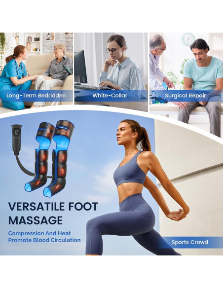 Masajeador de Piernas BIEAMA con Calor y Compresión 6 Modos