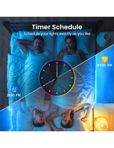 Tira de LED Bluetooth TJOY 15.24m RGB con Control APP y Remoto Tira de LED Bluetooth TJOY 15.24m RGB con Control APP y Remoto