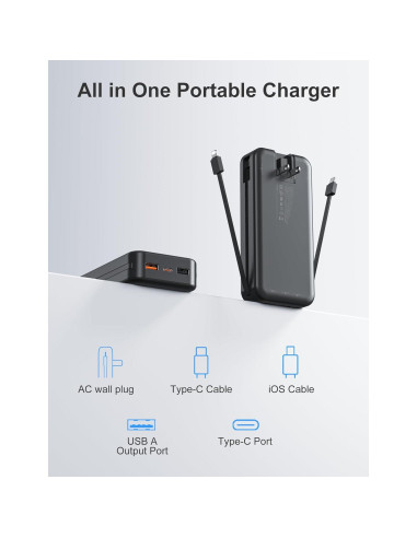 Banco de Energía 20000mAh Dongguan Cargador Rápido USB-C