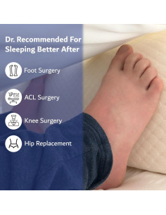 Almohada de Soporte para Piernas Genérica Media Luna 27.94x66.04cm 2