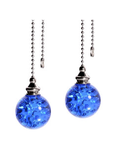 Cadena de Tirar de Cristal Azul LONGSHENG 50cm 2 Piezas