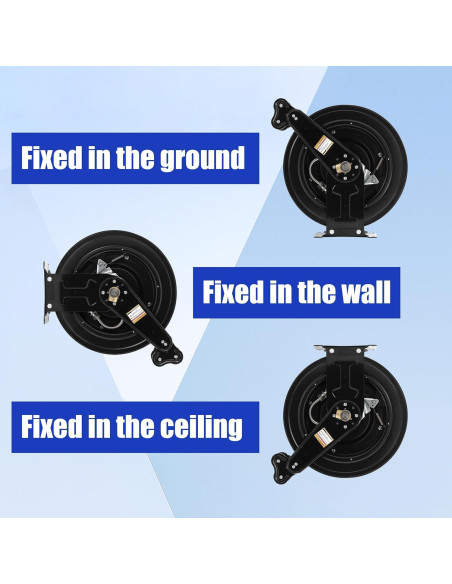 Carrete de Manguera Retráctil FIXFANS 3/8" x 15m 4000 PSI