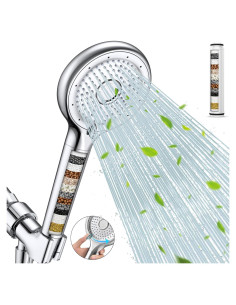 Cabezal de Ducha Filtrado FEELSO 6 Modos Alta Presión Cromo