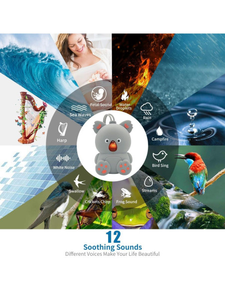 Máquina de Sonido para Bebés JUNFU J923 con Bluetooth y Luz Máquina de Sonido para Bebés JUNFU J923 con Bluetooth y Luz