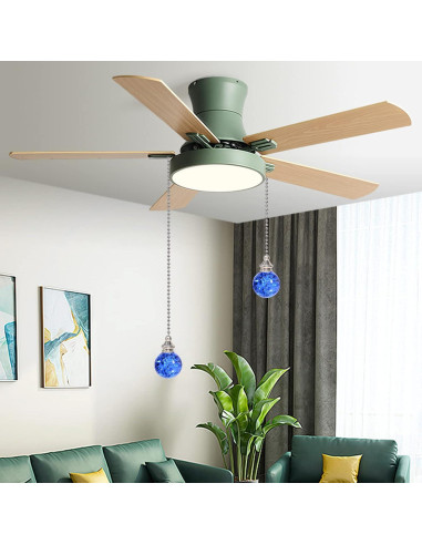 Cadena de Tirar de Cristal Azul LONGSHENG 50cm 2 Piezas