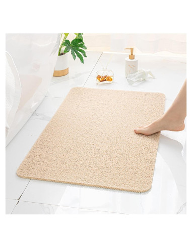 Alfombra Antideslizante Beige LKYJD 40x60cm para Baño